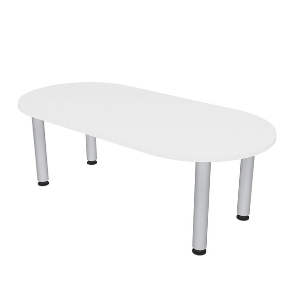 33.5 in W, 69.5 in L, 29 in H, Engineered Wood Top, White